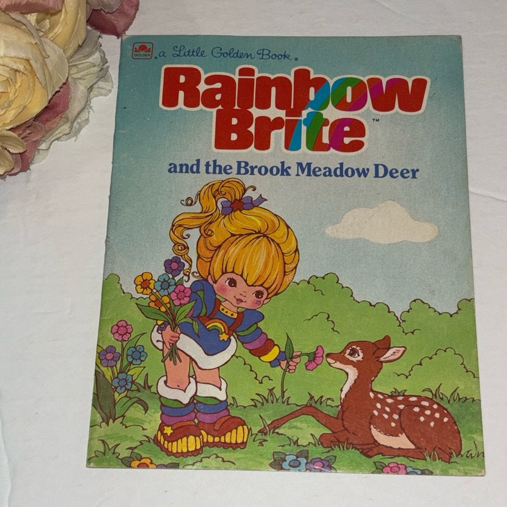 Rainbow Brite and the BROOK MEADOW DEER 1984 a little golden book RAINBOw